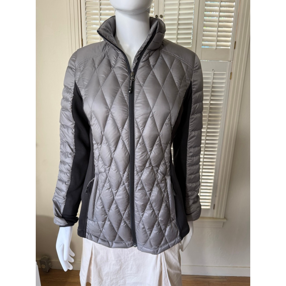 32 Degrees Heat Woman’s Gray‎ Black Quilted Puffer Jacket S